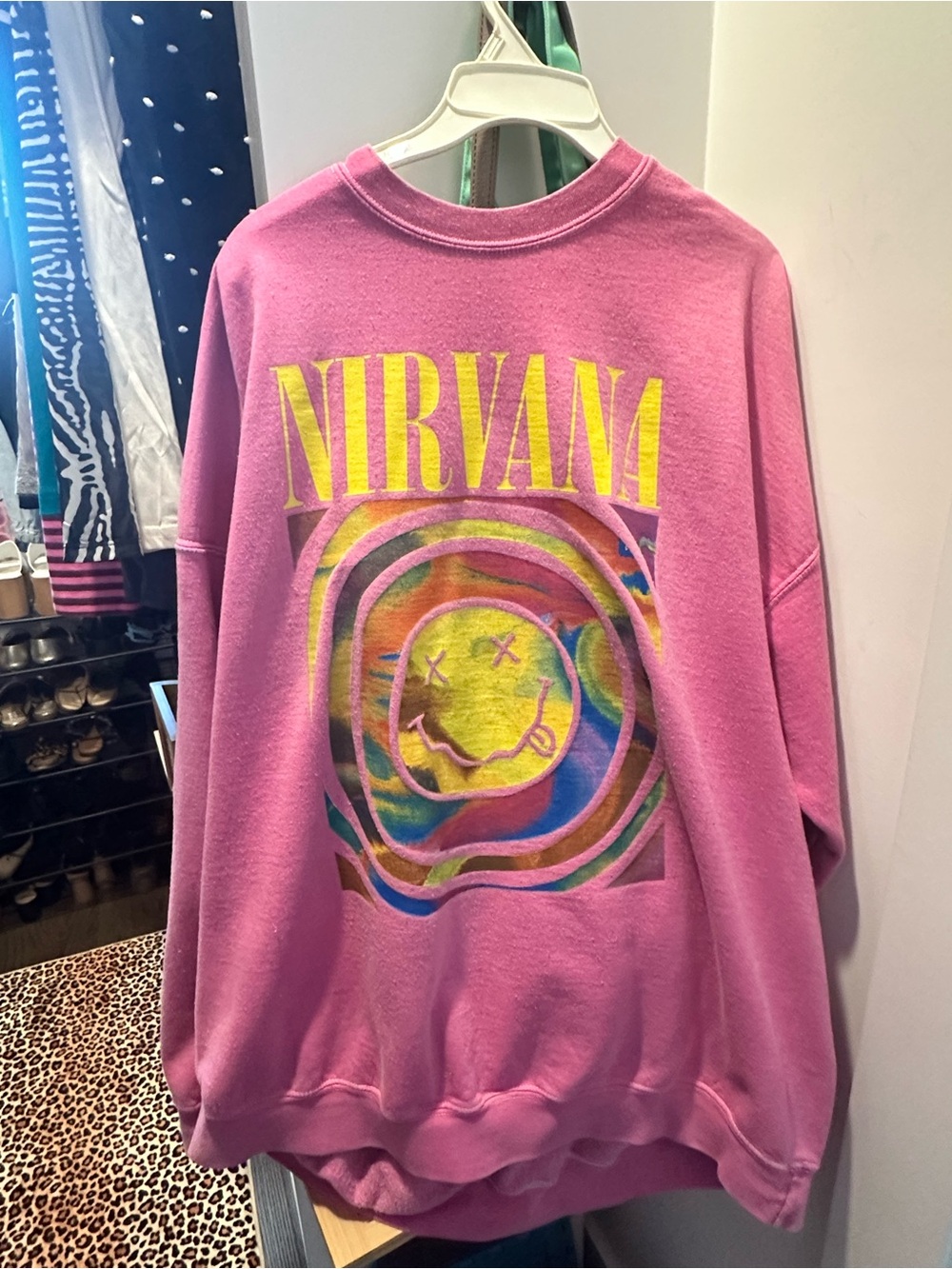 Urban Outfitters Nirvana Pink Swearshirt